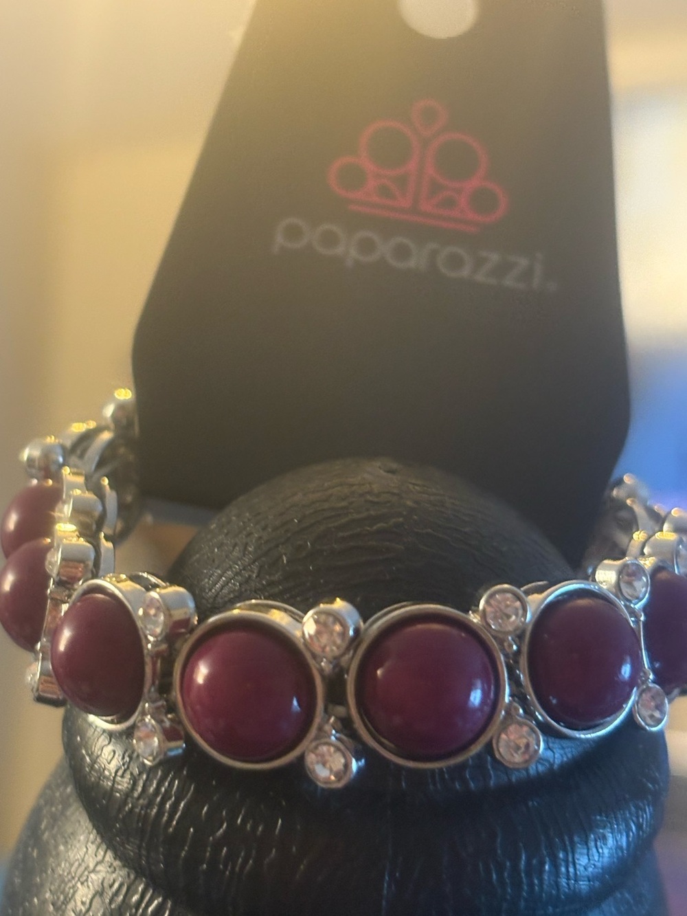Paparazzi Women’s Purple Stone Silver Bracelet